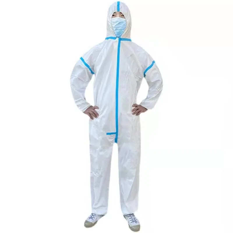 Customized Disposable Blue Tape Microporous Protective Suit