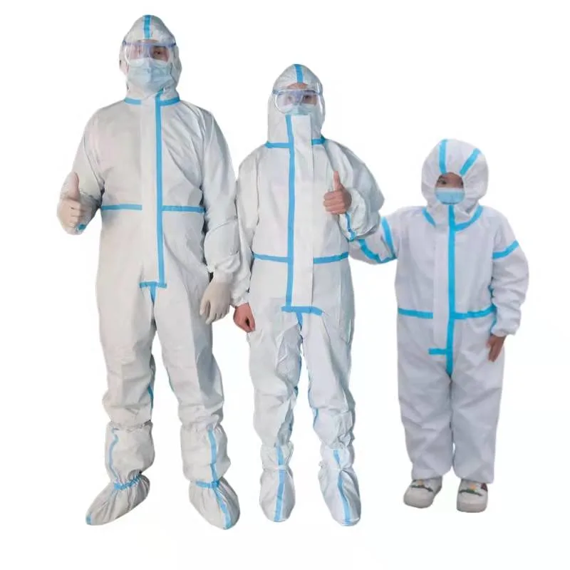 Customized Disposable Blue Tape Microporous Protective Suit