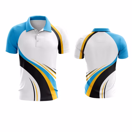 Polo personalizado para hombre, camiseta, polo en blanco de algodón mercerizado doble