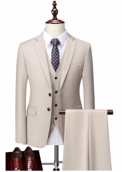 OEM venta al por mayor personalización poliéster viscosa 2 piezas para hombre traje de negocios formal para oficina boda y fiesta desgaste